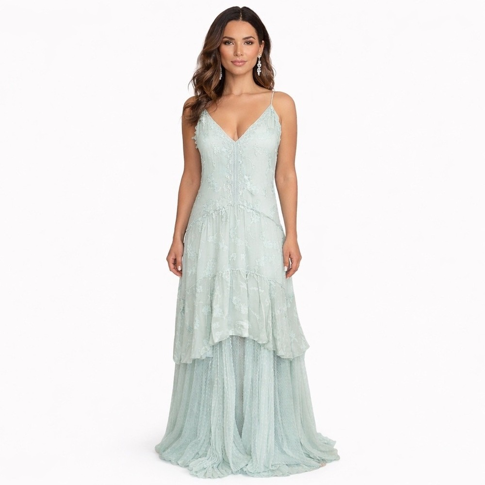 Jonathan Simkhai Emerson Lace Maxi‎ Slip Dress Med Fairy Ethereal Prom Romantic